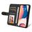 For iPhone 14 Pro Leather Wallet Cases Skin Touch Phone Cover Stand with Strap - Black - 3