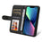 For iPhone 14 Leather Wallet Cases Skin Touch Phone Cover Stand with Strap - Black - 3