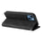 For iPhone 14 Leather Wallet Cases Skin Touch Phone Cover Stand with Strap - Black - 5