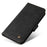 For iPhone 14 Leather Wallet Cases Skin Touch Phone Cover Stand with Strap - Black - 7
