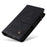 For iPhone 14 Pro Max 6.7 inch Tree Pattern Hardware Stripes Imprinted Skin-touch Wallet Stand Leather Cover Zipper Pocket Protective Case - Black - 7