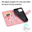 For iPhone 14 6.1 inch Folio Flip Phone Case Outer Zipper Pocket PU Leather Stand Wallet Cover - Rose Gold - 6