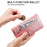 For iPhone 14 6.1 inch Folio Flip Phone Case Outer Zipper Pocket PU Leather Stand Wallet Cover - Rose Gold - 7