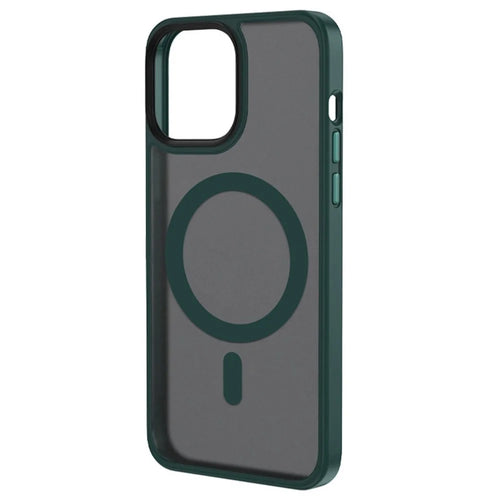 For iPhone 14 Pro Max 6.7 inch Compatible with Magsafe Charging TPU + PC Anti-drop Case Matte Finish Phone Cover - Green - 1