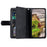 For iPhone 14 Pro Max 6.7 inch Cellphone Shell, Zipper Pocket Design 9 Card Slots PU Leather Case Magnetic Closure Stand Wallet Cover with Strap - Black - 2