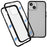 For iPhone 14 Plus Full Body Case Magnetic Tempered Glass Double-Sided Phone Case - Black - 1