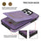 N.BEKUS For iPhone 14 Pro Max 6.7 inch Cell Phone Shell RFID Blocking Vertical Card Holder Kickstand PU Leather+TPU Phone Case - Purple - 4
