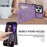 N.BEKUS For iPhone 14 Pro Max 6.7 inch Cell Phone Shell RFID Blocking Vertical Card Holder Kickstand PU Leather+TPU Phone Case - Purple - 5