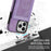 N.BEKUS For iPhone 14 Pro Max 6.7 inch Cell Phone Shell RFID Blocking Vertical Card Holder Kickstand PU Leather+TPU Phone Case - Purple - 6