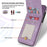 N.BEKUS For iPhone 14 Pro Max 6.7 inch Cell Phone Shell RFID Blocking Vertical Card Holder Kickstand PU Leather+TPU Phone Case - Purple - 7