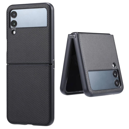 VILI TC Series for Samsung Galaxy Z Flip4 5G Textured Leather Coated PC Folding Cover Anti-scratch Phone Case - 1