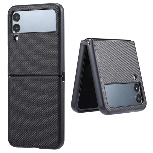 VILI TC Series for Samsung Galaxy Z Flip4 5G Textured Leather Coated PC Folding Cover Anti-scratch Phone Case - 1