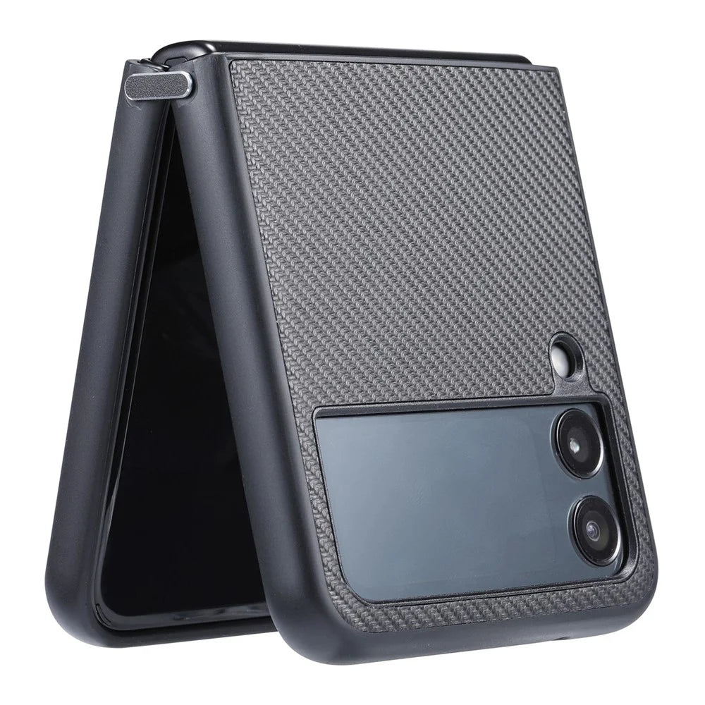 VILI TC Series for Samsung Galaxy Z Flip4 5G Textured Leather Coated PC Folding Cover Anti-scratch Phone Case - 4