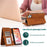 For iPhone 14 Pro Max 6.7 inch Outer Zipper Pocket Skin-touch Leather Case Wallet Stand Multiple Card Slots Phone Cover with Hand Strap - Brown - 3
