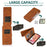 For iPhone 14 Pro Max 6.7 inch Outer Zipper Pocket Skin-touch Leather Case Wallet Stand Multiple Card Slots Phone Cover with Hand Strap - Brown - 5