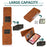 Skin-touch Leather Case for iPhone 14 6.1 inch, Wallet Stand Full Protection Multiple Card Slots Phone Cover with Hand Strap - Brown - 5