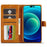 LC.IMEEKE For iPhone 14 Pro 6.1 inch PU Leather Flip Folio Case Wallet Style Magnetic Closure Stand Cover - Light Brown - 2