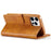 LC.IMEEKE For iPhone 14 Pro 6.1 inch PU Leather Flip Folio Case Wallet Style Magnetic Closure Stand Cover - Light Brown - 4