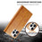 LC.IMEEKE For iPhone 14 Pro 6.1 inch PU Leather Flip Folio Case Wallet Style Magnetic Closure Stand Cover - Light Brown - 5