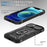 For iPhone 14 Plus Anti-fall PC+TPU Kickstand Function Phone Protector Sliding Camera Lens Cover Design Case with Card Slot - Black - 2