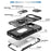 For iPhone 14 Plus Anti-fall PC+TPU Kickstand Function Phone Protector Sliding Camera Lens Cover Design Case with Card Slot - Black - 3