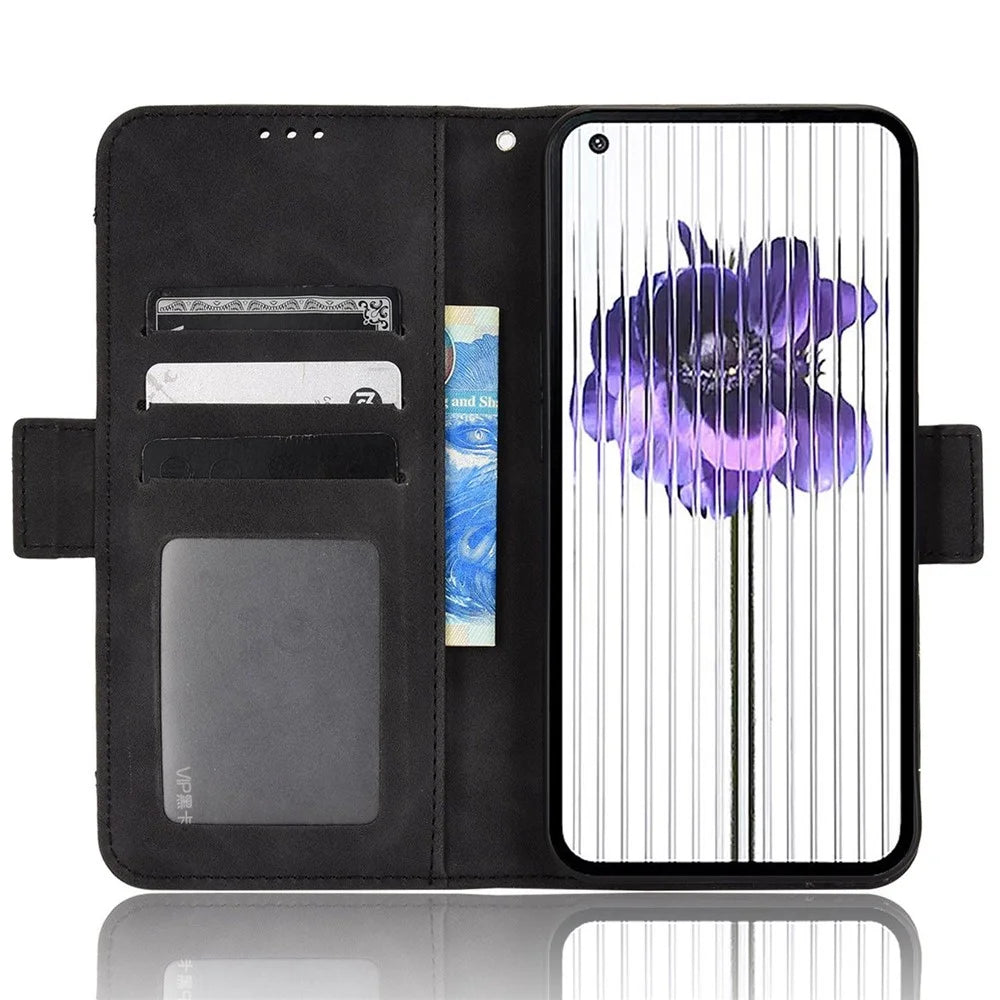 Phone Case for Nothing phone (1) 5G, PU Leather Multiple Card Slots Wallet Feature Full Body Protection Cover with Stand - Black - 2