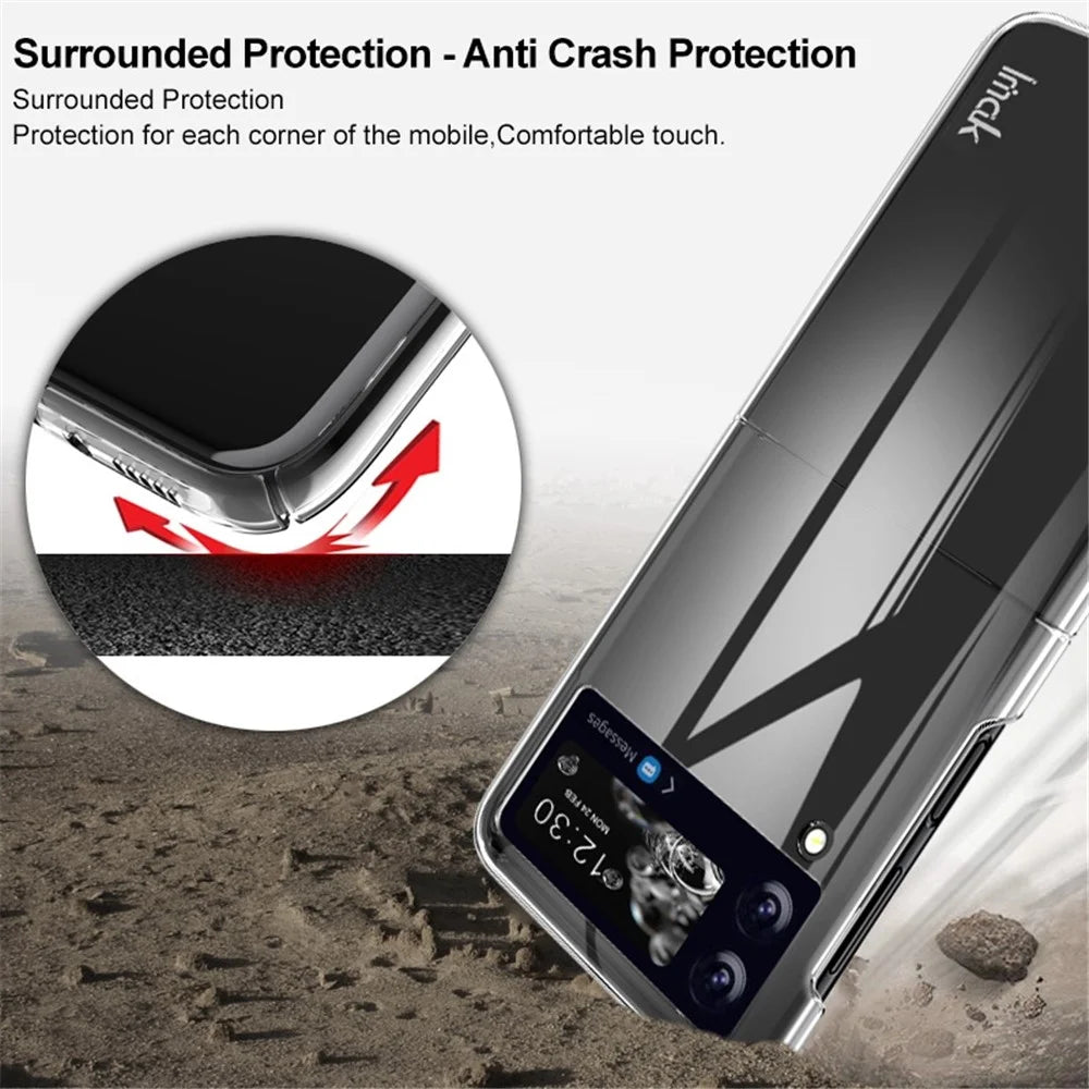 IMAK Air II Pro PC Phone Case for Samsung Galaxy Z Flip4 5G Crystal Clear Ultra Slim Anti-scratch Phone Cover  (Upper Cover + Lower Cover) - 6