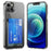 Super Transparent TPU+PC Phone Case for iPhone 14 Plus, Anti-scratch Card Slot Design Cell Phone Back Cover - 1