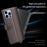 For iPhone 14 Pro Max Case Genuine Split Leather Phone Cover with Wallet Stand - Brown - 4