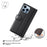For iPhone 14 Pro Max Case Genuine Split Leather Phone Cover with Wallet Stand - Brown - 7
