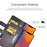 For iPhone 14 Plus Case Genuine Split Leather Phone Cover with Wallet Stand - Black - 5