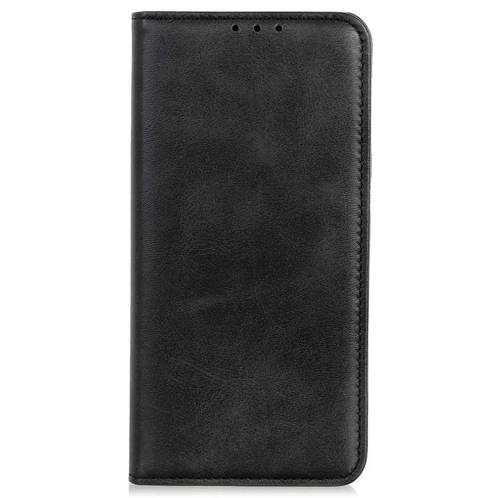 For Asus Zenfone 9 5G Magnetic Auto-absorbed Split Leather Phone Case Anti-drop Protection Stand Wallet Cover - Black - 6