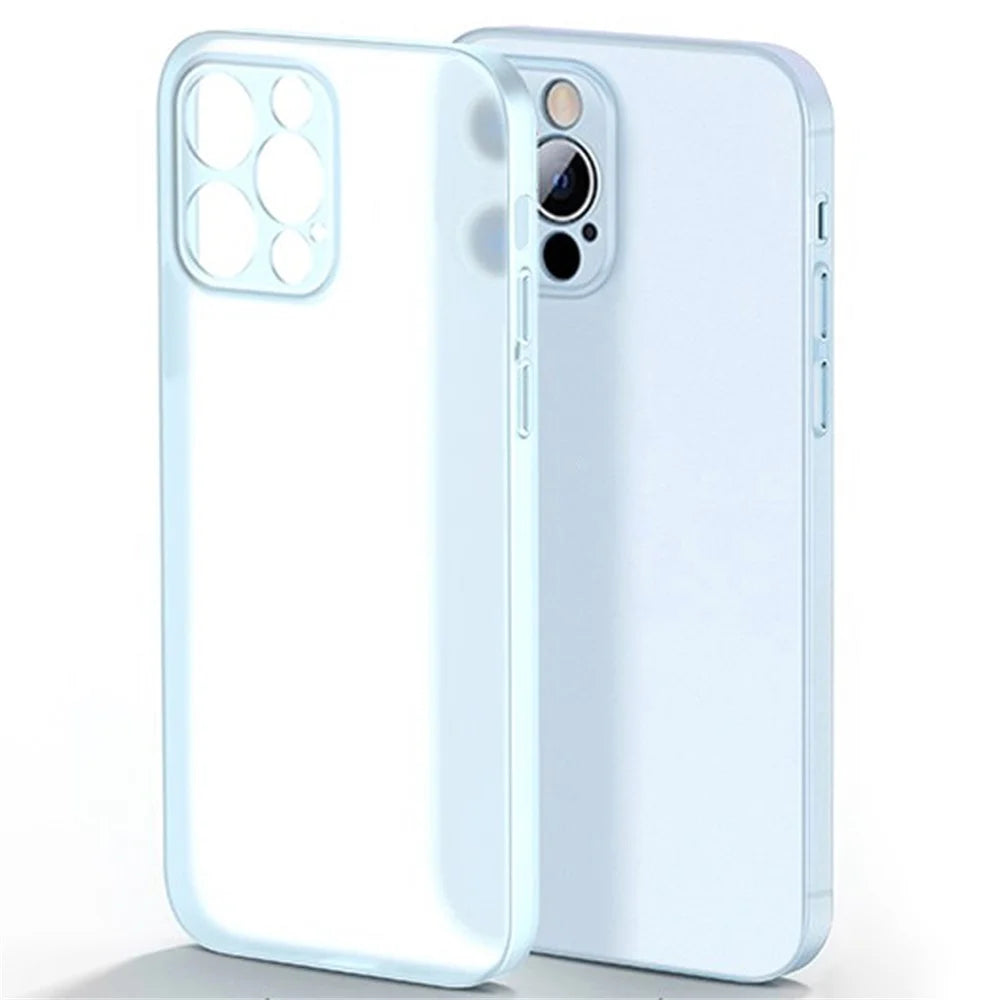 YOOBAO Matte Phone Case for iPhone 13 Pro Max 6.7 inch Ultra-Thin Anti-Fall Cover Silicone+Acrylic Slim Case - Blue - 1