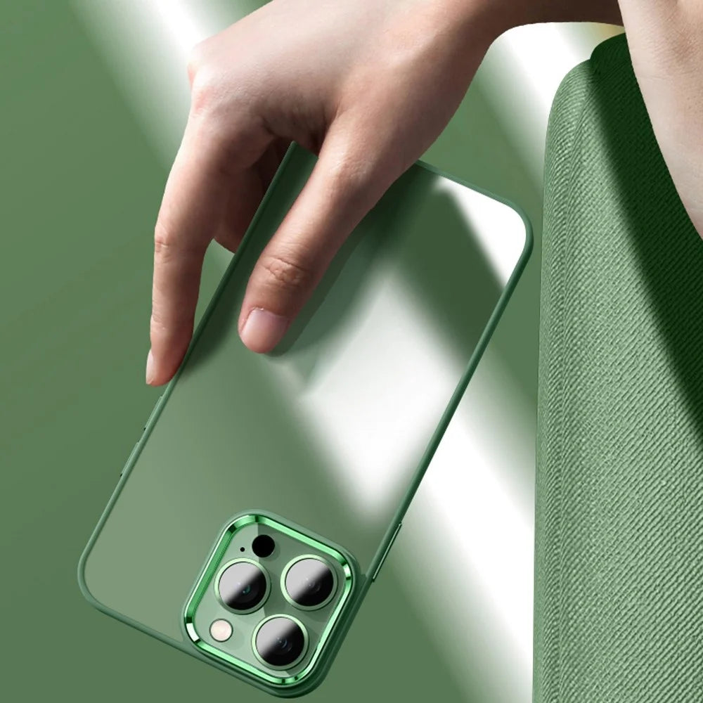 YOOBAO Protective Case for iPhone 13 Pro Max 6.7 inch Slim Cover Silicone+Acrylic Anti-Fall Phone Shell with Metal Lens Frame - Green - 4