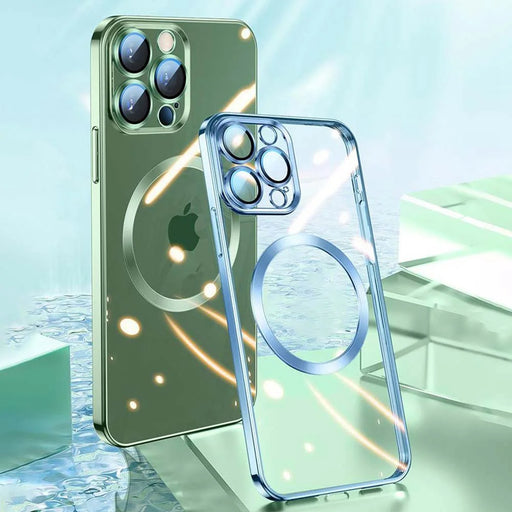 YOOBAO Mobile Phone Case for iPhone 13 Pro Max 6.7 inch, Camera Protection Frame Shockproof Clear Silicone Phone Cover Support Wireless Magnetic Charge - Gold - 2