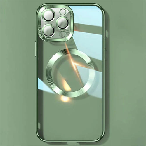 YOOBAO For iPhone 13 Pro 6.1 inch Anti-scratch Camera Protection Phone Case Shockproof Clear Silicone Cover Support Wireless Magnetic Charge - Green - 1