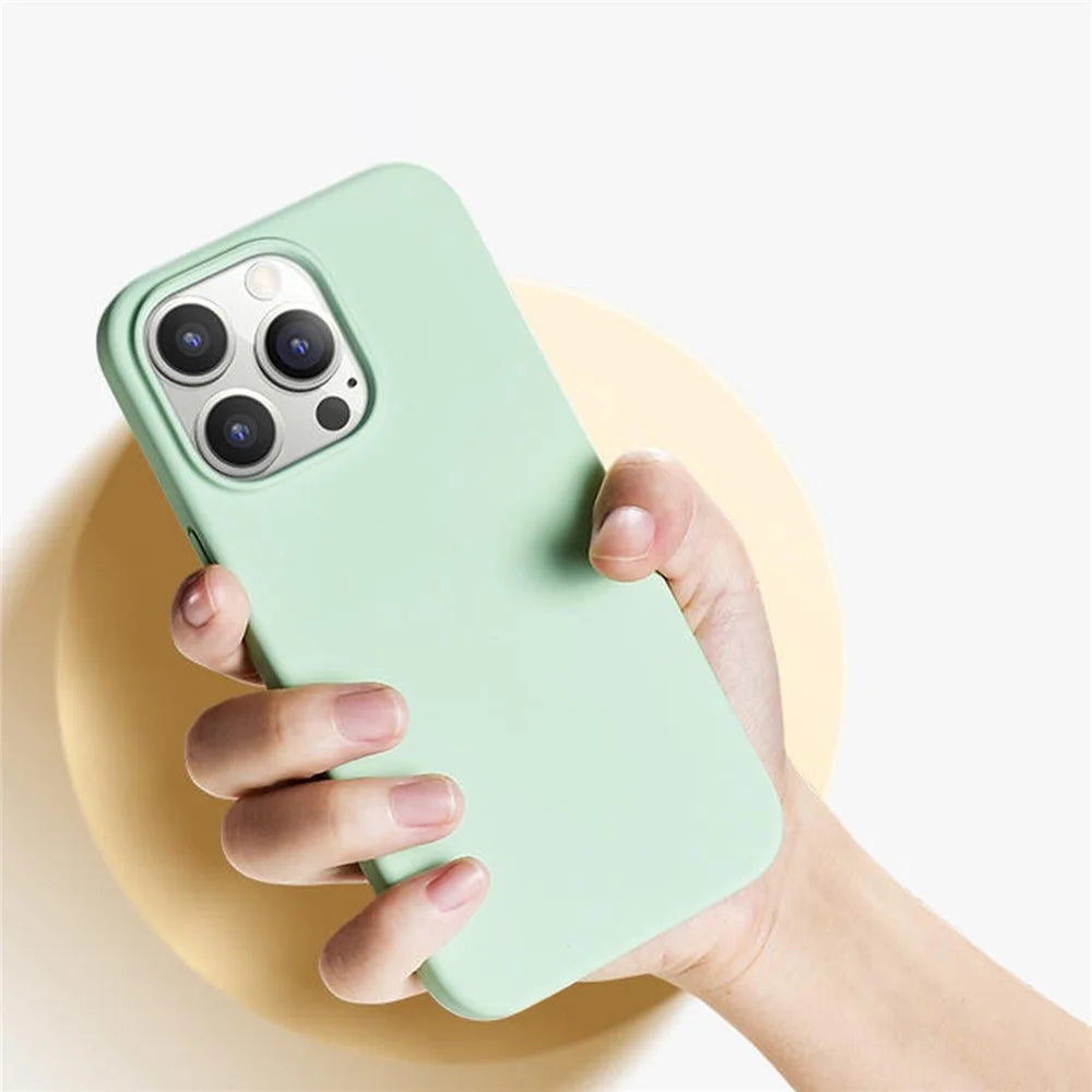 YOOBAO For iPhone 13 Pro 6.1 inch Soft Silicone Case Ultra Slim Smooth Touch Anti-drop Phone Cover - Green - 3