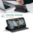 AUTSPACE A01 Series For iPhone 14 Pro 6.1 inch Retro Matte PU Leather Mobile Phone Anti-drop Case RFID Blocking Flip Stand Wallet Cover - Black - 4