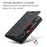 AUTSPACE A01 Series For iPhone 14 Pro 6.1 inch Retro Matte PU Leather Mobile Phone Anti-drop Case RFID Blocking Flip Stand Wallet Cover - Black - 7