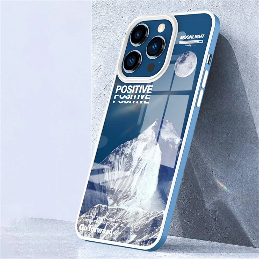 YOOBAO For iPhone 13 Pro 6.1 inch Drop-proof TPU Phone Case Volcano Iceberg Pattern Printing Back Cover - Iceberg - 4