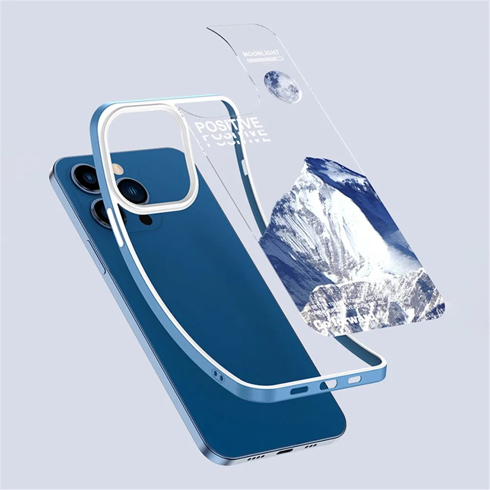 YOOBAO For iPhone 13 Pro 6.1 inch Drop-proof TPU Phone Case Volcano Iceberg Pattern Printing Back Cover - Iceberg - 5