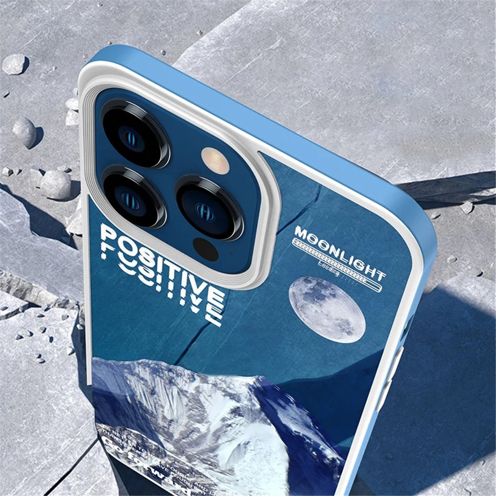 YOOBAO For iPhone 13 Pro 6.1 inch Drop-proof TPU Phone Case Volcano Iceberg Pattern Printing Back Cover - Iceberg - 7