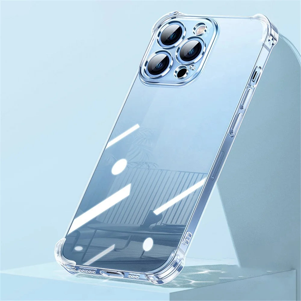 YOOBAO for iPhone 13 Pro 6.1 inch Clear Soft Silicone Phone Case Four Corners Airbag Protection Back Cover - 3