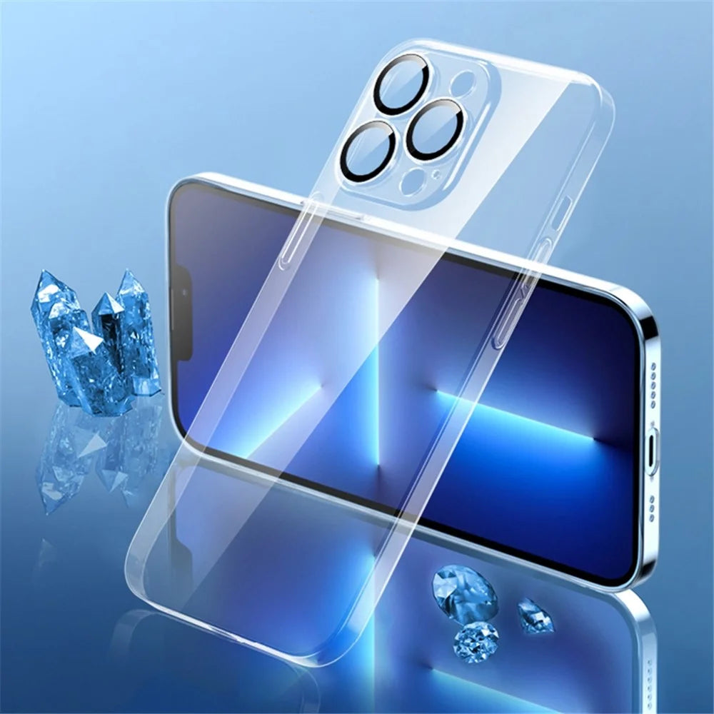 YOOBAO Anti-drop Phone Case for iPhone 13 Pro Max 6.7 inch, Ultra Slim Dust-proof Cell Phone Cover with Lens Film - Transparent - 3