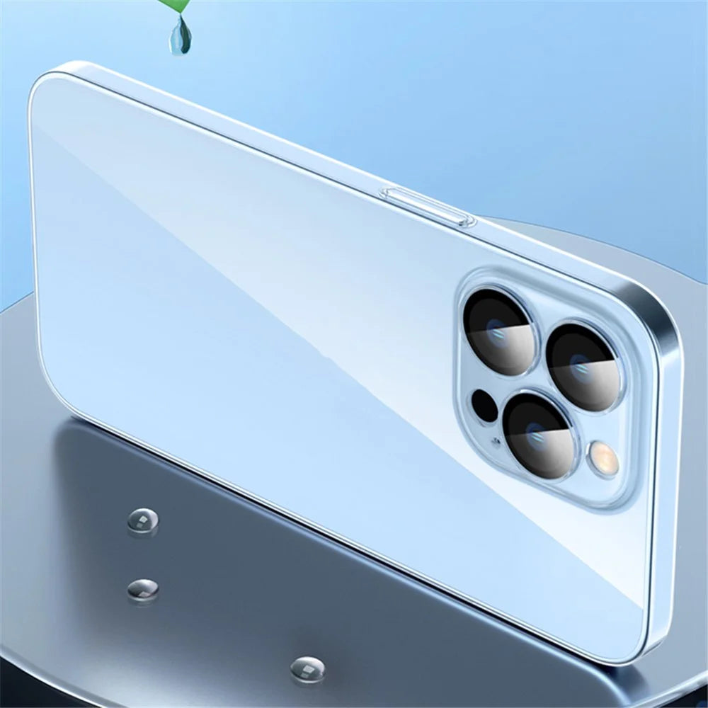 YOOBAO Anti-drop Phone Case for iPhone 13 Pro Max 6.7 inch, Ultra Slim Dust-proof Cell Phone Cover with Lens Film - Transparent - 7