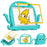 For Samsung Galaxy Tab A8 10.5 (2021) / (2022) EVA Protective Case Cartoon Octopus Anti-Drop Anti-Wear Cover Tablet Case with Shoulder Strap - Baby Blue - 1