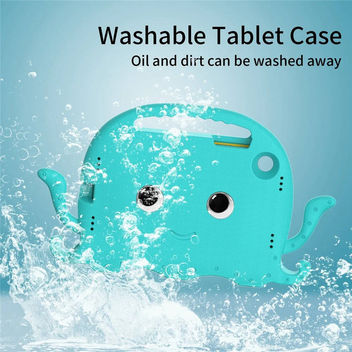 For Samsung Galaxy Tab A8 10.5 (2021) / (2022) EVA Protective Case Cartoon Octopus Anti-Drop Anti-Wear Cover Tablet Case with Shoulder Strap - Baby Blue - 6