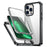 For iPhone 14 Pro 6.1 inch Shockproof Phone Case Full Coverage Hard PC + Soft TPU Hybrid Cover with Tempered Glass Screen Protector - 1