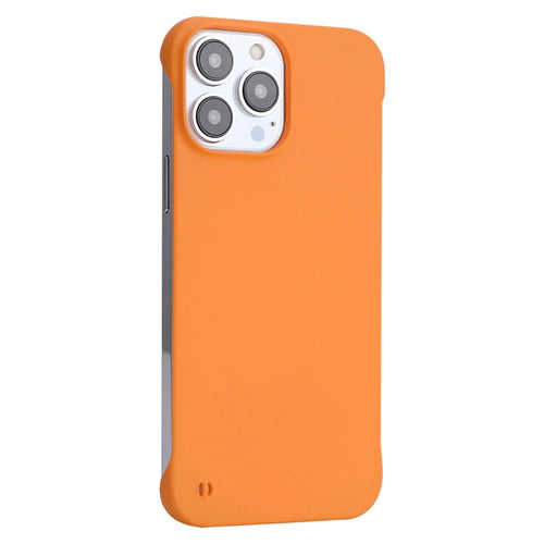 ENKAY HAT PRINCE for iPhone 14 Pro Max 6.7 inch Light Slim Cell Phone Case Rubberized Matte Anti-wear Hard PC Back Cover - Orange - 1