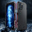 LUPHIE for iPhone 14 Pro Max 6.7 inch Drop-proof Metal Frame Anti-collision Phone Bumper Case - Black / Red - 3